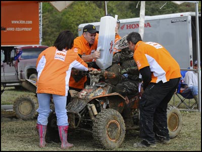 KTM's Adam McGill Makes A Pit Stop At GNCC Round 12 
