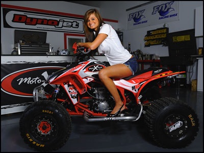 Heather Modeling on Moto-X-Perts Honda 450R