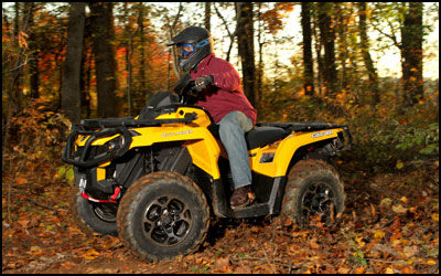 2012 Can-Am Outlander 1000 XT Utility ATV Woods