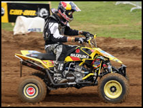 Suzuki's Dustin Wimmer  -  Pro ATV Motocross Racers