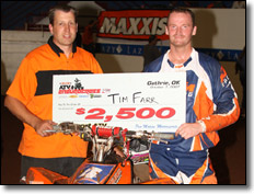KTM's Tim Farr & Sam Shahan Claim the Maxxis ATV Endurocross $2,500 Check for winning the Sport ATV Race Class