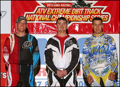Extreme Dirt Track Pro-Am Unlimited ATV Racing Podium
