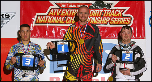 Extreme Dirt Track ATV Racing Podium