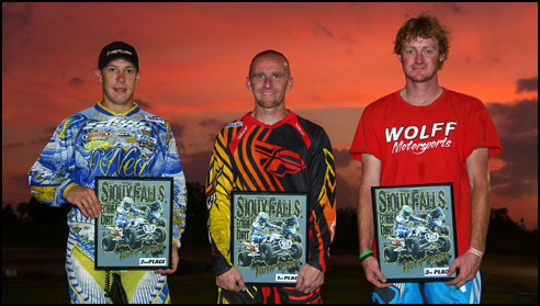 Extreme Dirt Track ATV Racing Podium