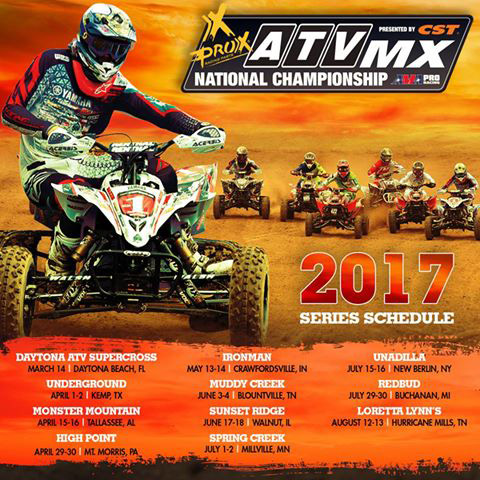 2017 ProX ATV Motocross Race Schedule