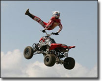 Christian Gagnon taking his Polaris ATV to the sky