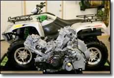 Thundercat's 950cc engine EFI, SOHC 4-stroke, 4-valve, V-Twin, liquid-cooled engine 