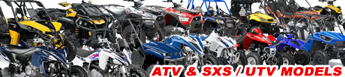 UTV / ATV Models - Arctic Cat, Can-Am, Cobra, Honda, Kawasaki, KTM, Kymco, Polaris, Suzuki, Yamaha