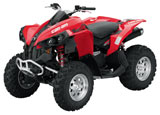Red Can-Am Renegade 800R ATV Front Left