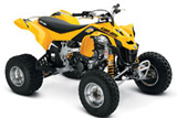 Can-Am Red/White DS450 ATV