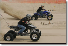 ATV Sand Dunes Drag Racing