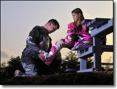 Fly Racing ATV Riding Youth Pink Gear and Adult Black Gear