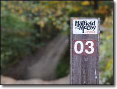 Hatfield McCoy Trail Marker