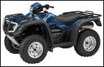 Blue Honda Foreman Rubicon ATV