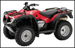 Red Honda Forman Utility ATV
