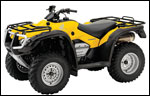 Yellow Honda Forman Utility ATV