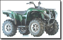 Yamaha Grizzly ATV Outfitted with Silver ITP SS108 Wheels