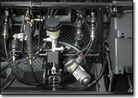 The Mules' Powerplant is a liquid cooled, three-cylinder diesel engine.