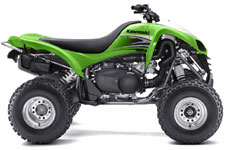 Green Kawasaki KFX700 ATV