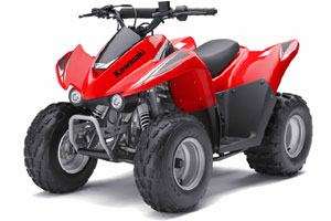 2009 Red Kawasaki KFX90 ATV