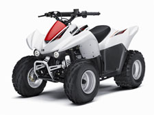 White Kawasaki KFX90 Mini ATV