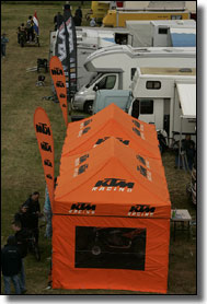 KTM UK Pit Area Set-Up