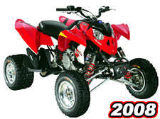2008 Polaris Outlaw 450MXR, 525 IRS  & 525S ATV