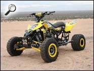 Yellow Suzuki LTR450 QOTM ATV