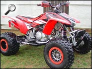 Red Honda 400ex ATV