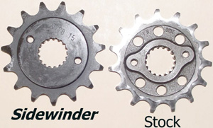 Sidewinder Front Sprocket vs. Stock