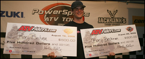 Rory Beckman Swept the ATVriders.com $500 Rock'n'Roll Awards