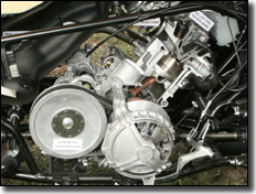 Yamaha Raptor-based four-valve combustion chamber design
