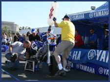Roy Bloodworth and I teamed up for both SuperMoto and SuperBike pit stop 