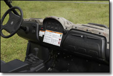 2007 Yamaha Rhino 660 Side X Side / UTV steering wheel and dash