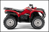 Red 2008 Grizzly 350 IRS Auto. 4x4 Utility ATV 