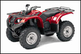 Red 2008 Yamaha Grizzly 400 Auto. 4x4 Utility ATV 