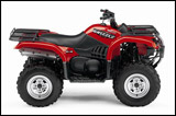 Red 2008 Yamaha Grizzly 660 4x4 IRS Utility ATV