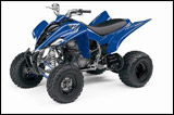 Blue 2008 Yamaha Raptor 350 Sport ATV 