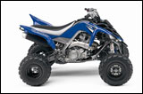 Blue White 2008 Yamaha Raptor 700R Sport ATV 