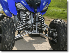2008 Yamaha Raptor 250 ATV double wishbone A-arm front suspension