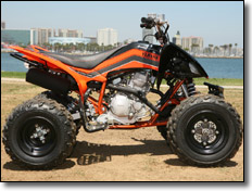 2008 Yamaha Raptor 250 ATV special edition black/orange model includes GYTR