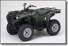 2012 Yamaha Grizzly Utility ATV with Hunter Green Plastic