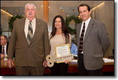 Traci Cecco - Pickens Honored with Shamokin, PA Key to the City
