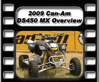 2009 CanAm DS450X MX ATV Overview